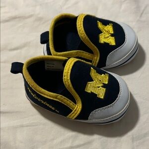 Navy and Yellow Baby Slip-On Shoes